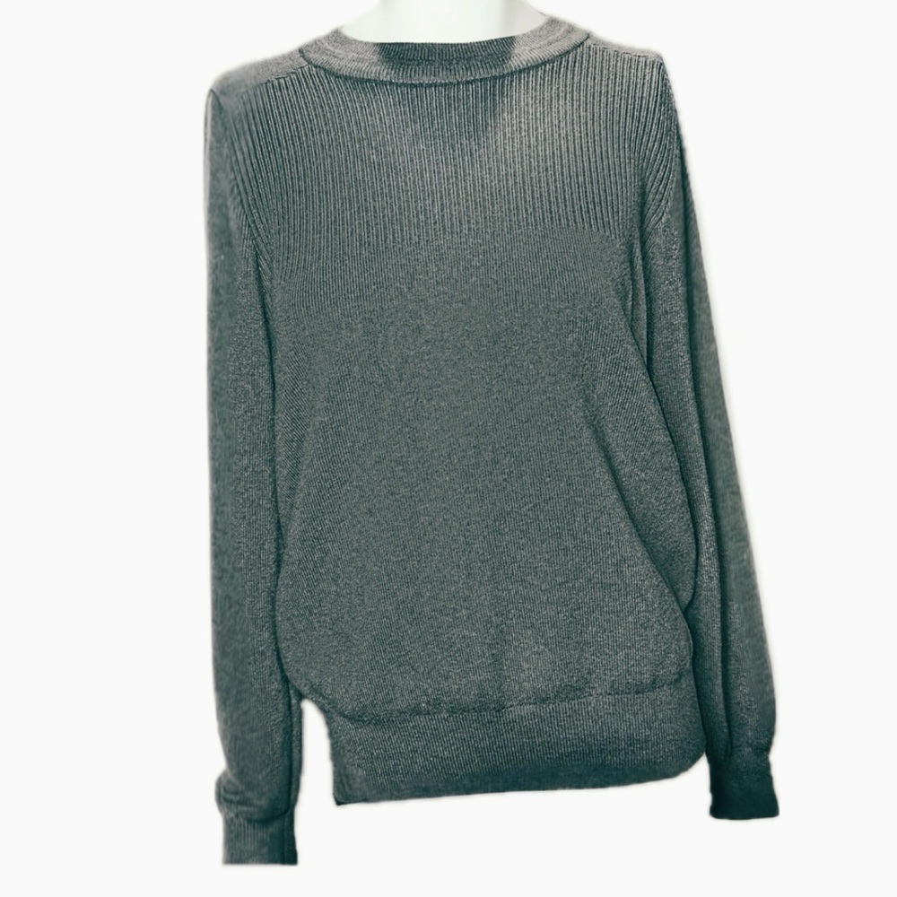 🧶🌿‎ INDUSTRY Women’s Ribbed Knit Crewneck Sage Green Sweater l Fits Sz M